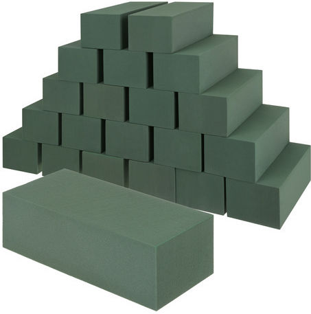 Set 20 Blocuri Spumă Florală Naturală Flori Artificiale Zola Aranjamente Florale Cu Absorbție Ridicată 23 X 11 X 8 Cm Verzi