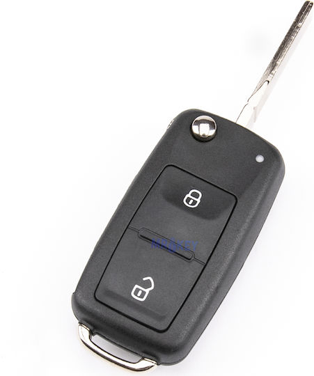 Калъф за Сгъваем Ключ Vw Beetle Eos Golf Polo Scirocco Touran 2 Бутона