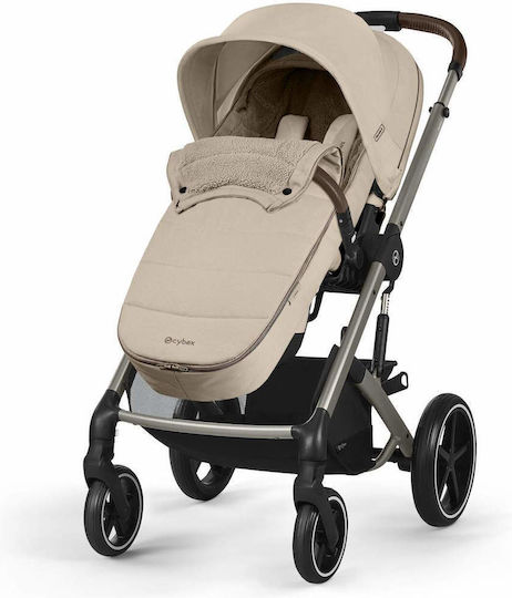 Cybex Gold Stroller Footmuff Almond Beige with Fleece Lining 93x38cm