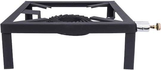Cast Iron Gas Fire Pit Durable Burner 40x40 Cm
