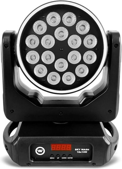 Light4me Moving Head Wash Led Dmx Effect Ring 60x0.2w Sky Wash 18x10w Rgbw