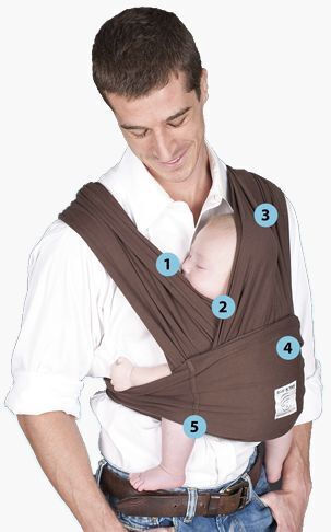 Babyk'tan Wrap Carrier Breeze Black with Maximum Weight 16kg