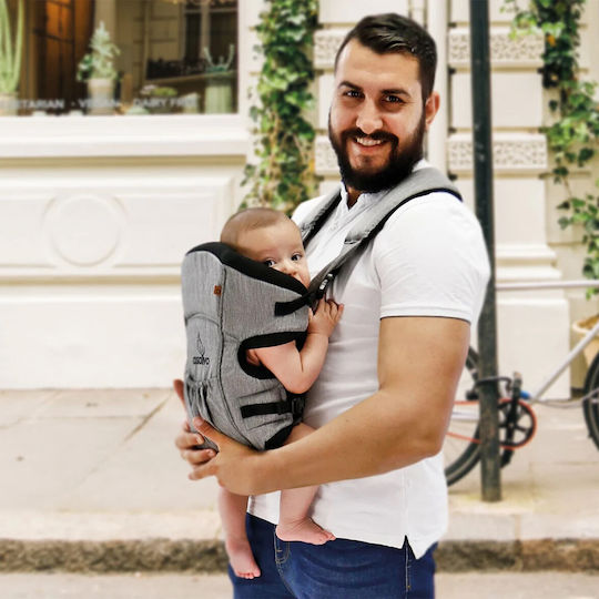 Asalvo Κλασικός Μάρσιπος Baby Carrier Γκρι με Μέγιστο Βάρος 9kg