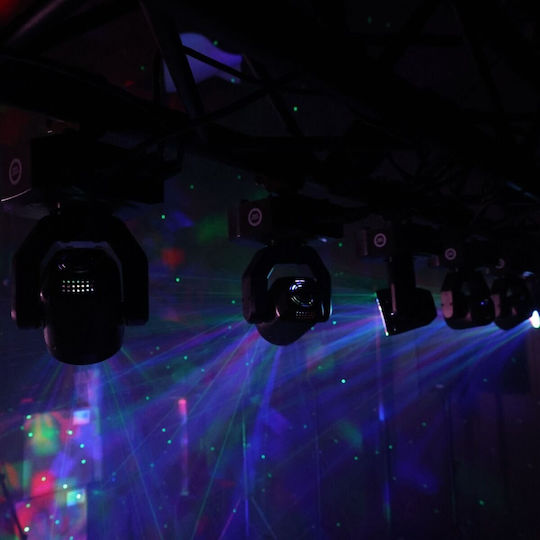 Light4me Magic Head Κινούμενη Κεφαλή Fx Led Dmx Gobo Beam Πράσινο Λέιζερ 50 Mw