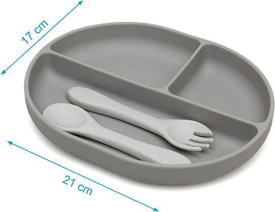 Kiokids Baby Food Container Set made of Silicone Gray 2pcs
