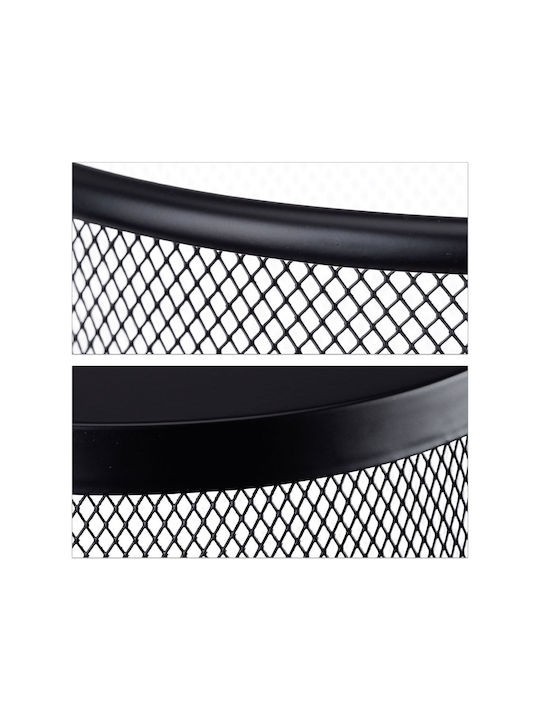 Relaxdays Metal Trash Bin 19l 35x30x24cm Black