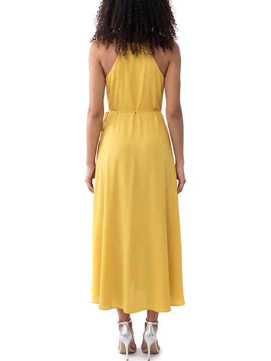 Moutaki Damenkleid Ganztägig Gelbes Moutaki Damenkleid Ganztägig Gelbes