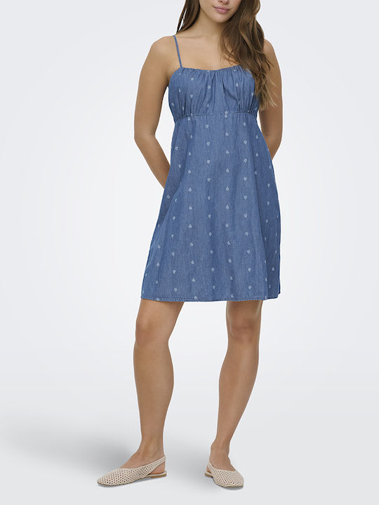 Alexis Summer Mini Dress Medium Blue Denim