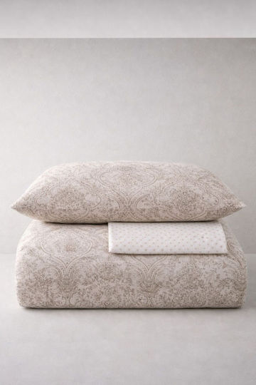 SteweHome Cotton Duvet Cover Set 200x230cm Double With 2 Pillowcases & 1 Bed Sheet Stewehome Duvet Cover Set With Fitted Sheet Double Cotton 200x230 Cm Ste-020741-v41227