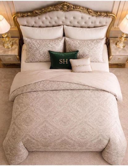 SteweHome Cotton Duvet Cover Set 200x230cm Double With 2 Pillowcases & 1 Bed Sheet Stewehome Duvet Cover Set With Fitted Sheet Double Cotton 200x230 Cm Ste-020741-v41227