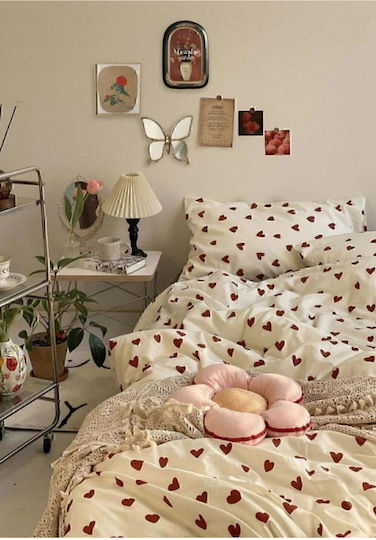 SteweHome Σετ Διπλή 200x220cm Κόκκινη