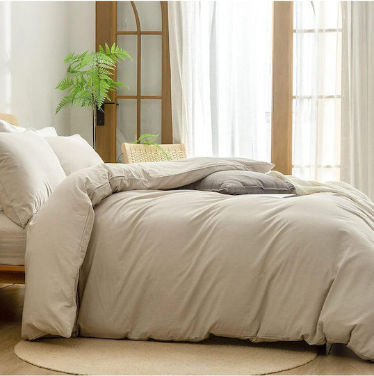 SteweHome Σετ Ημίδιπλη 195x230cm Εκρού SteweHome Σετ Ημίδιπλη 195x230cm Εκρού