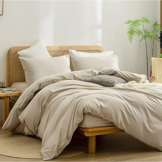 SteweHome Σετ Ημίδιπλη 195x230cm Εκρού