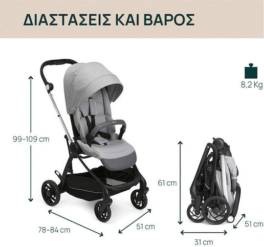 Chicco One4Ever Reversible Baby Stroller Suitable for Newborn Gray