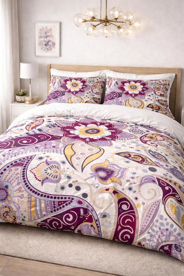 SteweHome Super-Queen Bettbezug 220x200cm Blumen
