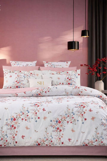 SteweHome Σετ Διπλή 200x230cm Stewehome Σετ Παπλωματοθήκης Με Σεντόνι Με Λάστιχο Διπλό Από Βαμβάκι 200x230 Cm · Ste-020741-v41224