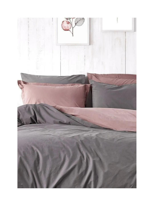 SteweHome SteweHome Bettbezüge Baumwolle 200x200cm Doppel mit 2 Kissenbezügen Lila