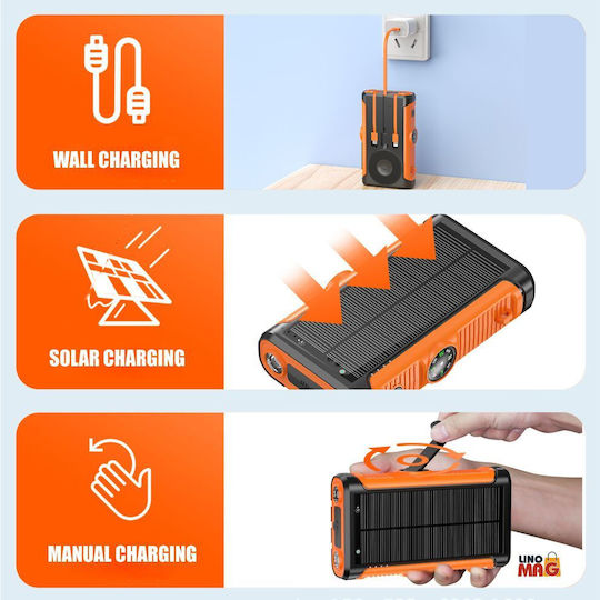Linomag Solar Power Bank 20000mAh Portocaliu