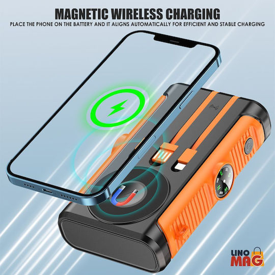 Linomag Solar Power Bank 20000mAh Portocaliu