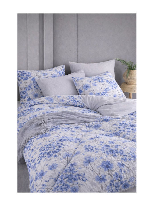 SteweHome Cotton Duvet Cover Set 200x200cm Double With 2 Pillowcases 100% Cotton