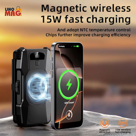 Linomag Power Bank Solar 10000mAh 22.5W Negru