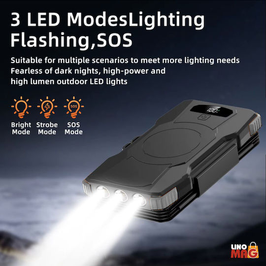 Linomag Power Bank Solar 10000mAh 22.5W Negru