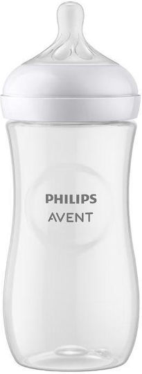 Philips Plastic Baby Bottle Natural Response Anti-colic with Silicone Teat for 3+ Months White 330ml