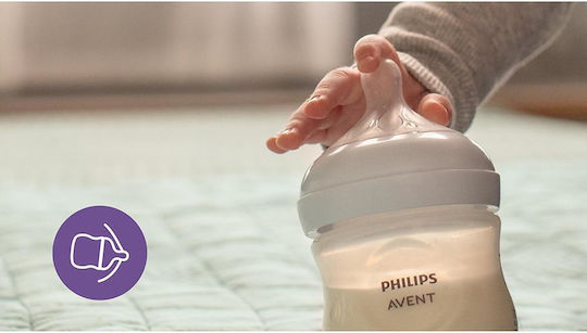 Philips Σετ Πλαστικά Μπιμπερό Avent SCY900/01 Κατά των Κολικών με Θηλή Σιλικόνης Λευκό 125ml