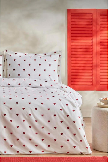 SteweHome Cotton Duvet Cover Set 200x200cm Double With 2 Pillowcases 100% Cotton