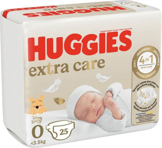 Huggies Scutece cu bandă adezivă Extra Care Nr. 0 pentru 1-3.5kg 25buc