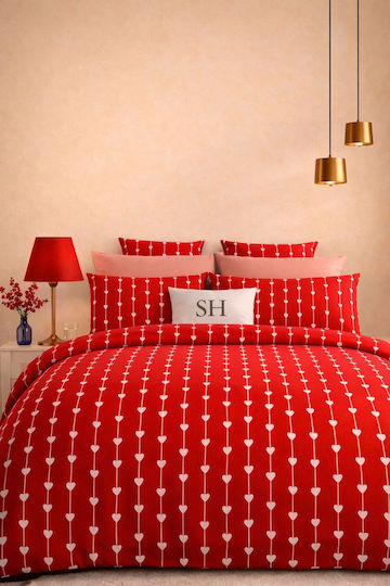 SteweHome Σετ Διπλή 200x230cm Stewehome Σετ Παπλωματοθήκης Με Σεντόνι Με Λάστιχο Διπλό Από Βαμβάκι 200x230 Cm · Ste-020741-v41225