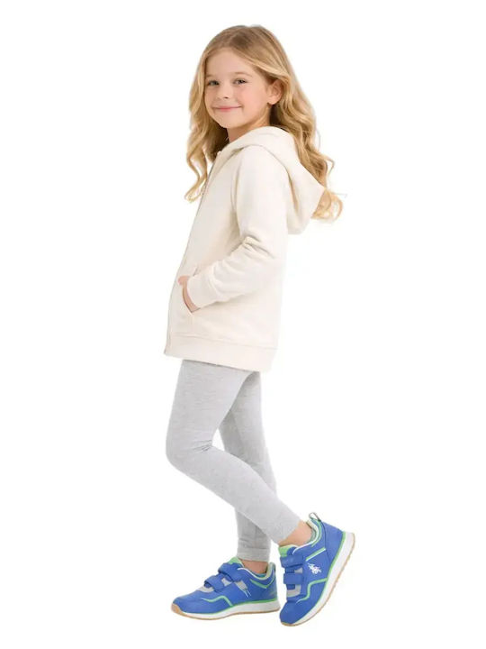 Kids Sneakers for Girls with Hoop & Loop Closure Blue