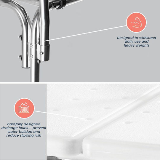 Linomag Bathroom Seat with Backrest