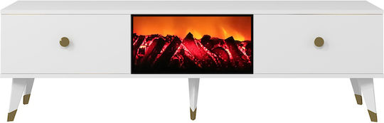 TV-Ständer Weiße Schwarze M150xT30xH46cm