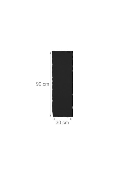 Relaxdays Set 2 Cooling Towels Black Transparent Grey 0.1x30x90 Cm
