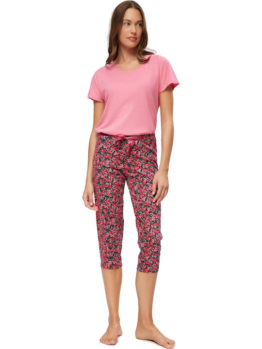 Minerva Pantaloni Pijamale pentru Femei Roșu