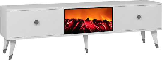 TV-Ständer Weißes Schwarzes M150xT30xH46cm