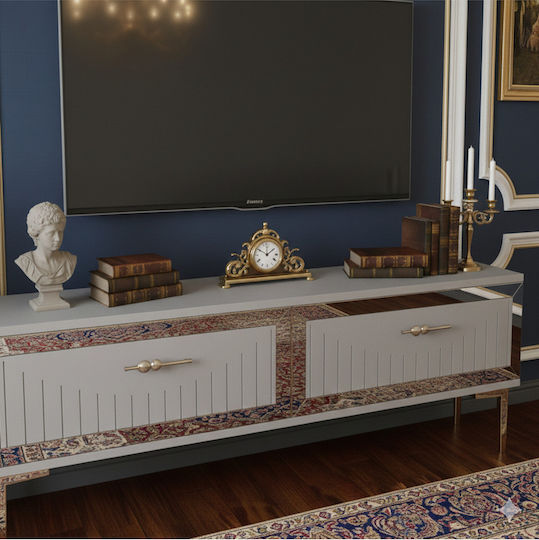 Gold TV Stand L120xD30xH41cm