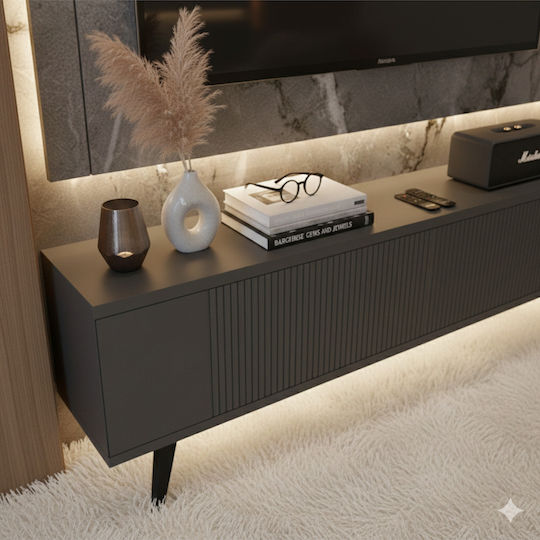 TV-Ständer Schwarz M120xP30xH41cm SteweHome
