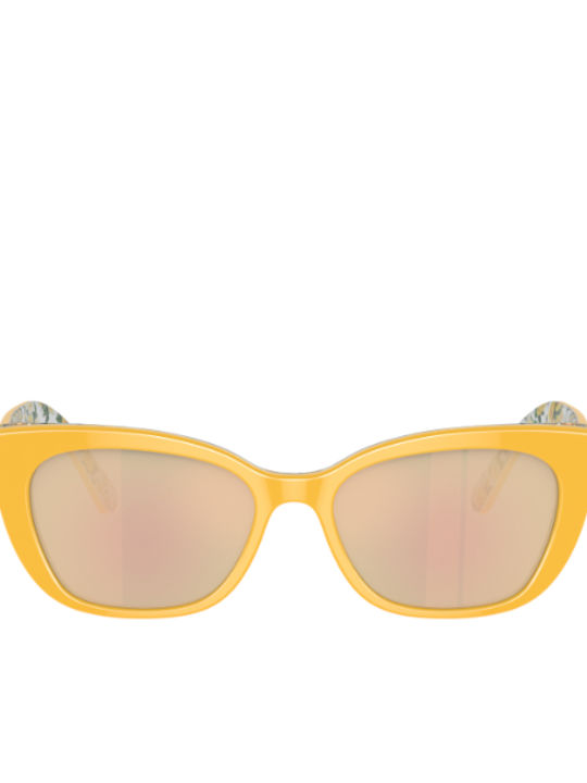Dolce & Gabbana Cat Eye Kinder-Sonnenbrillen mit Spiegel Gläsern Gelbe