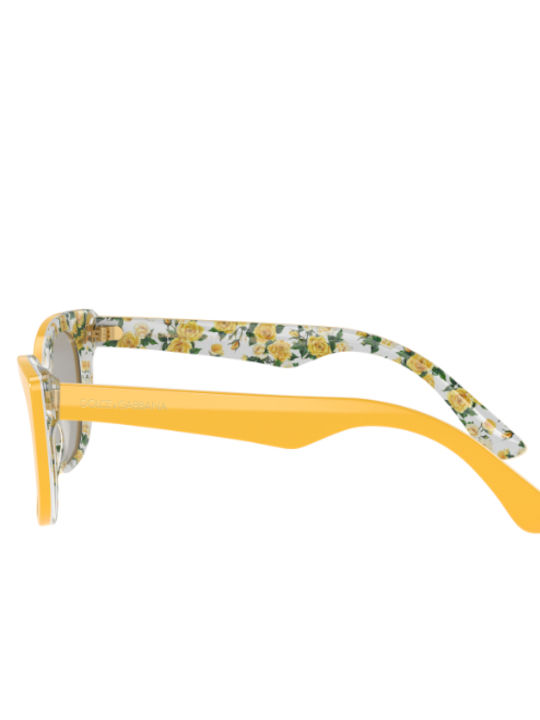 Dolce & Gabbana Cat Eye Kinder-Sonnenbrillen mit Spiegel Gläsern Gelbe
