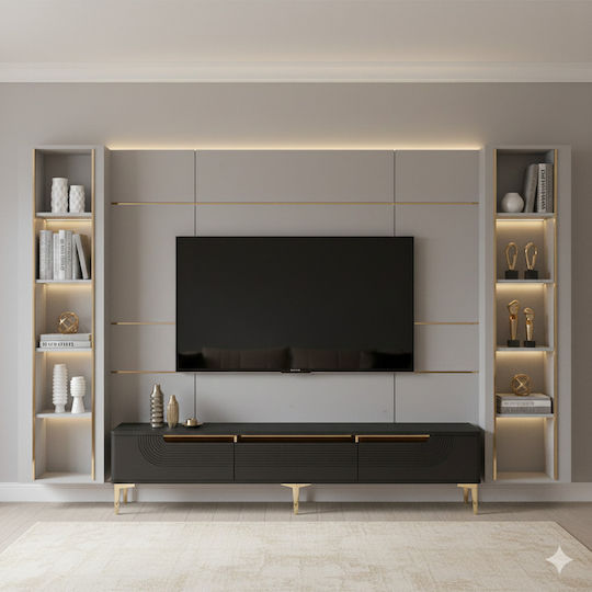 Έπιπλο TV Επιδαπέδιο Χρυσό 180x30x41εκ. Έπιπλο TV Επιδαπέδιο Χρυσό 180x30x41εκ.