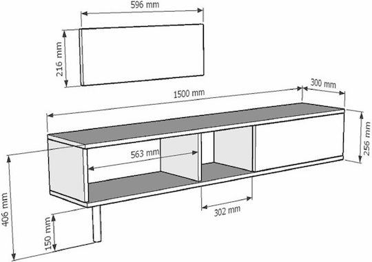 SteweHome TV-Ständer Travertine M150xP30xH41cm