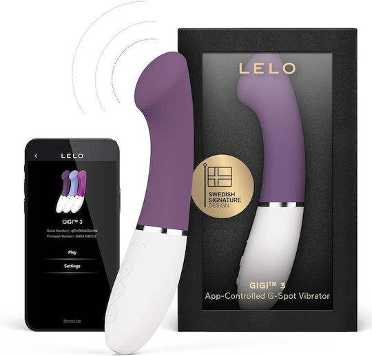 Lelo Gigi 3 G-Spot Vibrator with Remote Control 16.9cm Purple