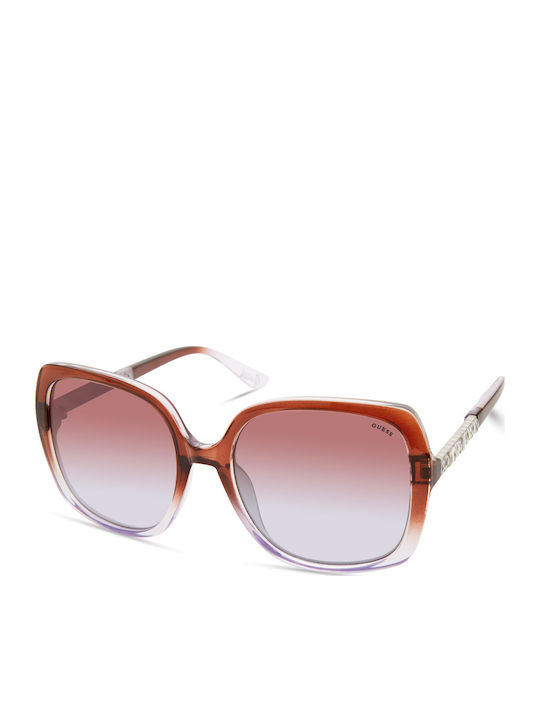 Guess Guess Damen Sonnenbrille mit Schwarzem Horn umrandetem Rahmen und Grauem Verlaufsfarbe Glas GF0406 05B