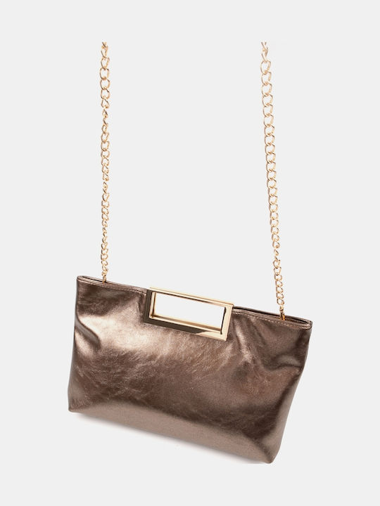 Handtasche Handtasche Goldene Griffe Bronze Größe One Size Bronze