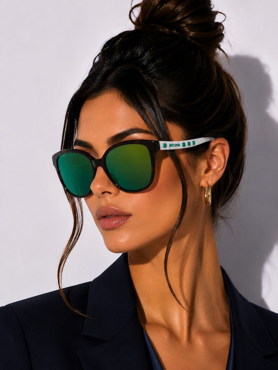 Just Cavalli Γυαλιά Ηλίου Καφέ με Κοκκάλινο Σκελετό Just Cavalli Γυαλιά Ηλίου Καφέ με Κοκκάλινο Σκελετό