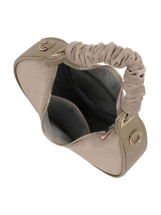 Gallantry Geantă Damă Hobo Mâner Plisat Elegant Curea de Umar Taupe