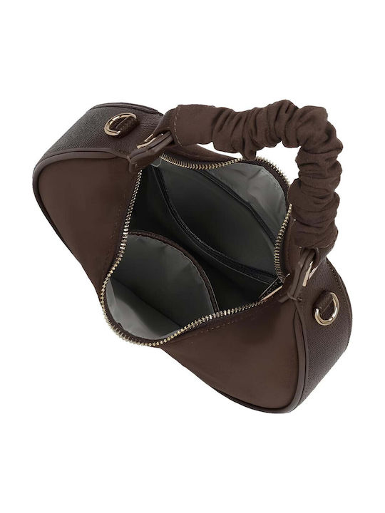Gallantry Women Hobo Handbag Ruched Handle Elegant Shoulder Strap Dark Brown