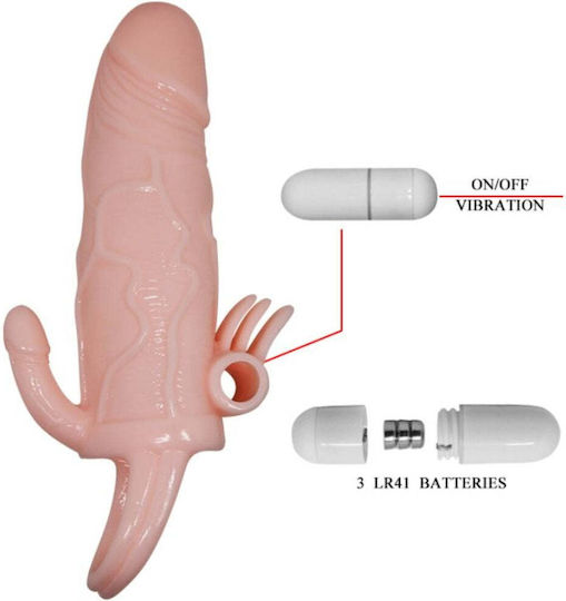 Manson Extensie Penis Realistice Vene Proeminente Vibrație Inel Testicular Stimulare Clitoridiană Material Sigur Anal